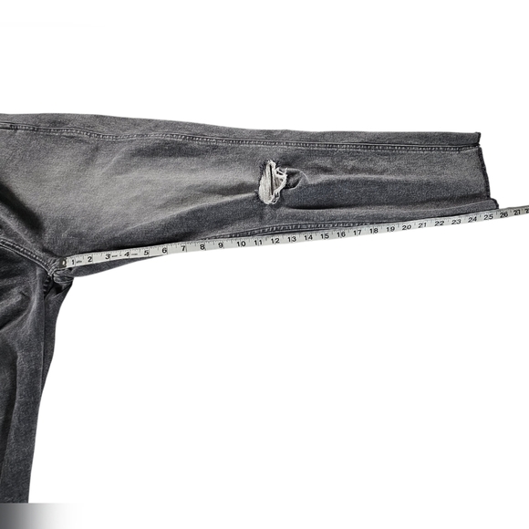 Gap Distressed vintage slim mid rise Gray Denim Jeans size 32/ 14R - Picture 5 of 5